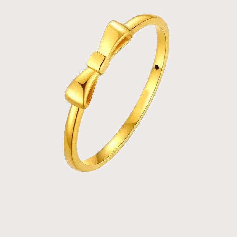 Women's Fashion Personality 18K Gold Bow Ring