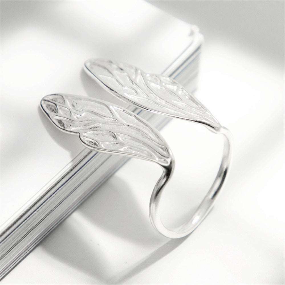 Dragonfly Wings Ring 100 Sterling 925 Silver Jewelry Vintage Adjustable Rings For Women Gift