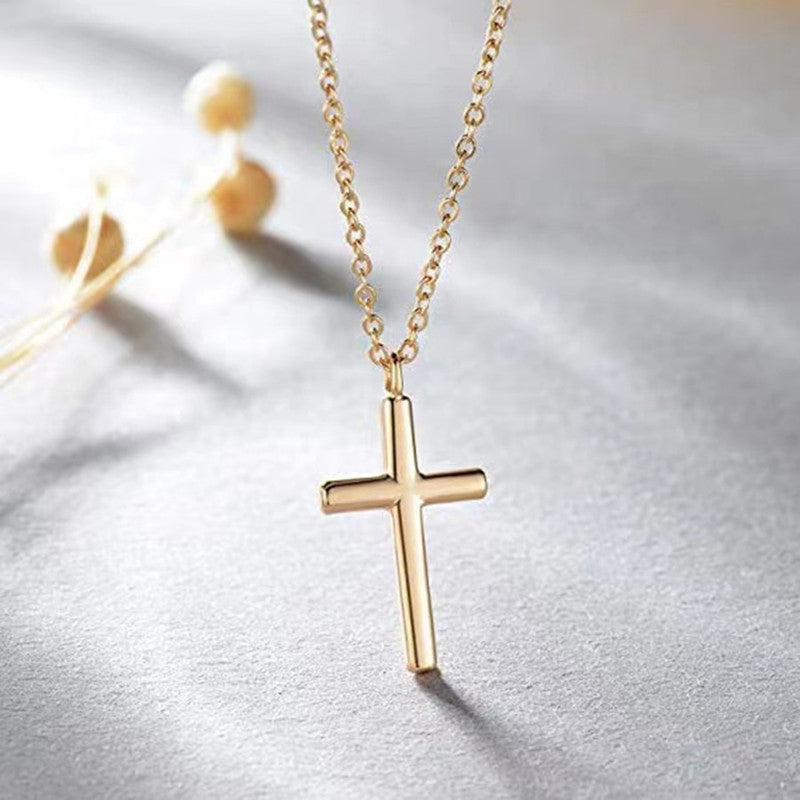 Simple Cross Pendant Necklace For Women