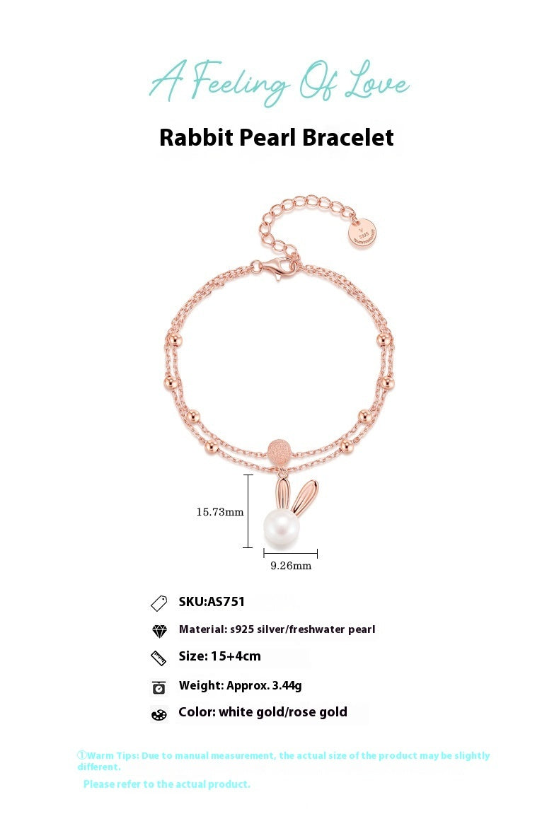 Ferris Wheel Rabbit Pearl Bracelet Women's All-match