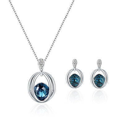 Crystal jewelry set Blue