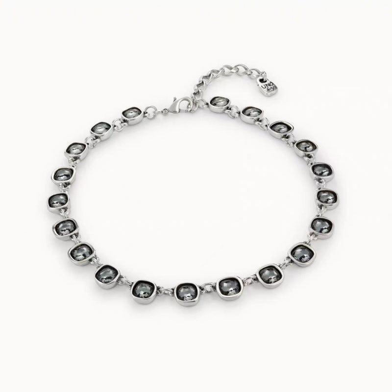 High-grade Light Luxury Minority Gray And Black Crystal Necklace Necklace