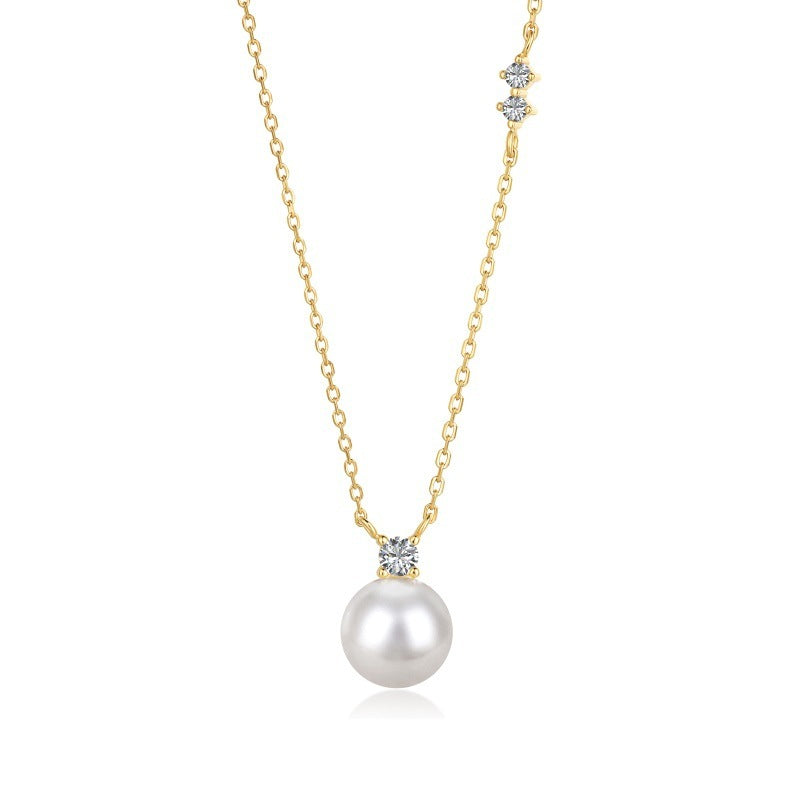 Women's Light Luxury Little People Yuji Round Pearl Necklace