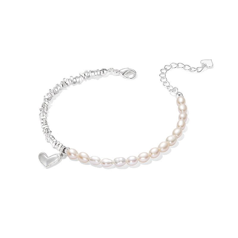 Small Pieces Of Silver Freshwater Pearl Bracelet Women's Light Luxury