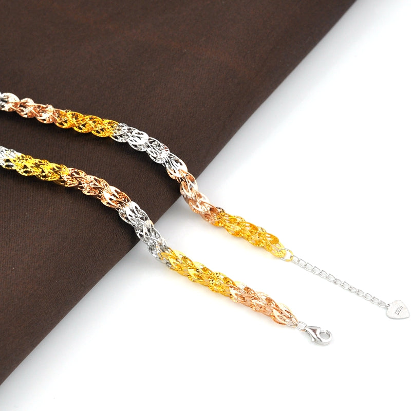 Silver Phoenix Tail Chain Necklace Female Color Gold Necklace