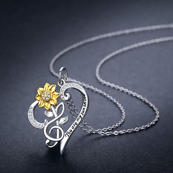 Sunflower Necklace S925 Sterling Silver 925Silver 30PC