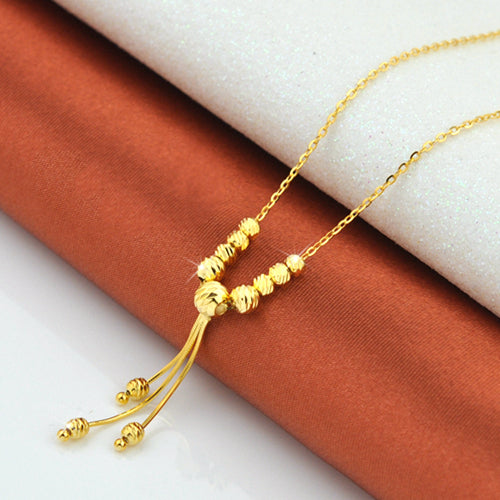 Three Color Silver Necklace Women Yellow gold s 925 Silver Plated 18K Color Yellow gold