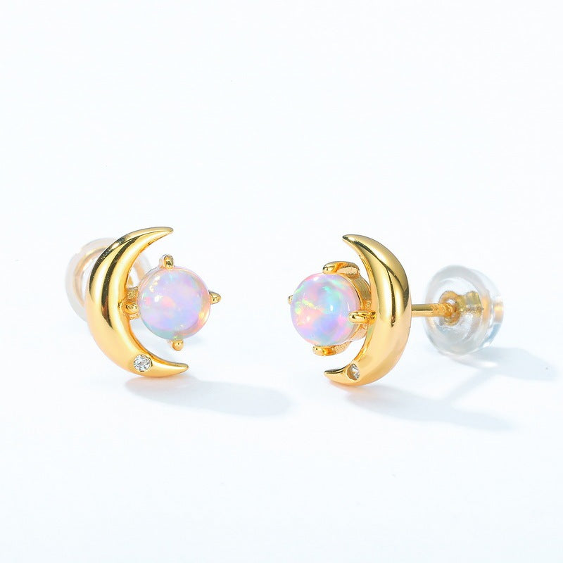 Curved Moon Female Fashion Personality Ear Stud
