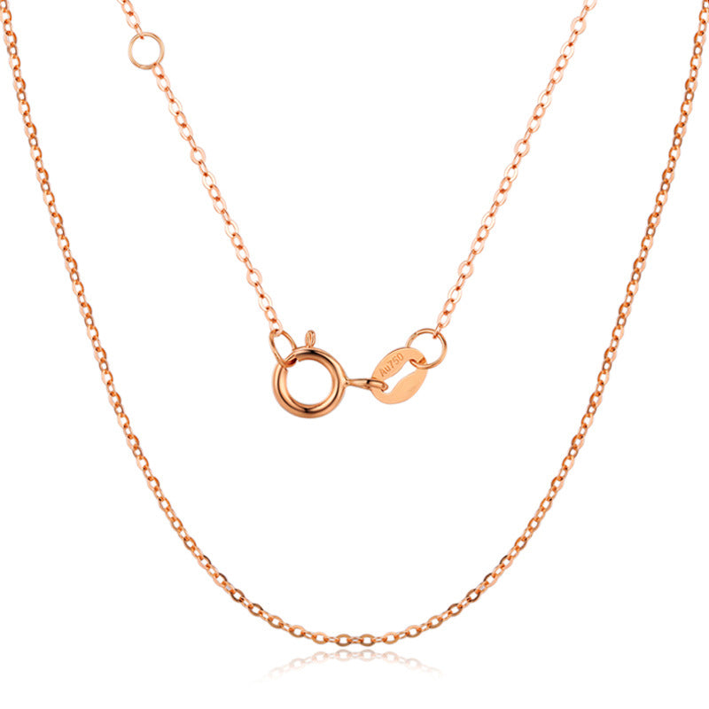 Women's 18K Gold O-chain Collarbone Necklace