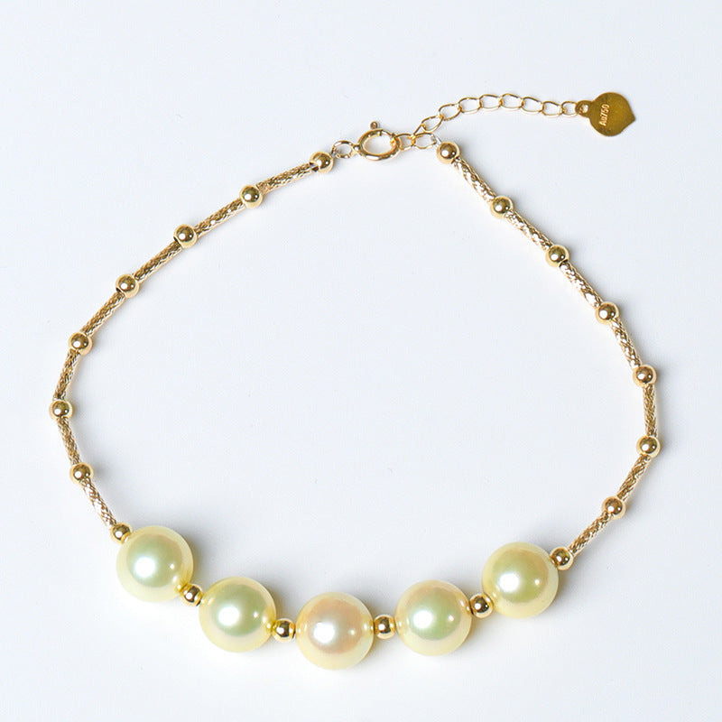 Light Gold Pearl Bracelet – European & American Chic Jewelry - Bon Mercado