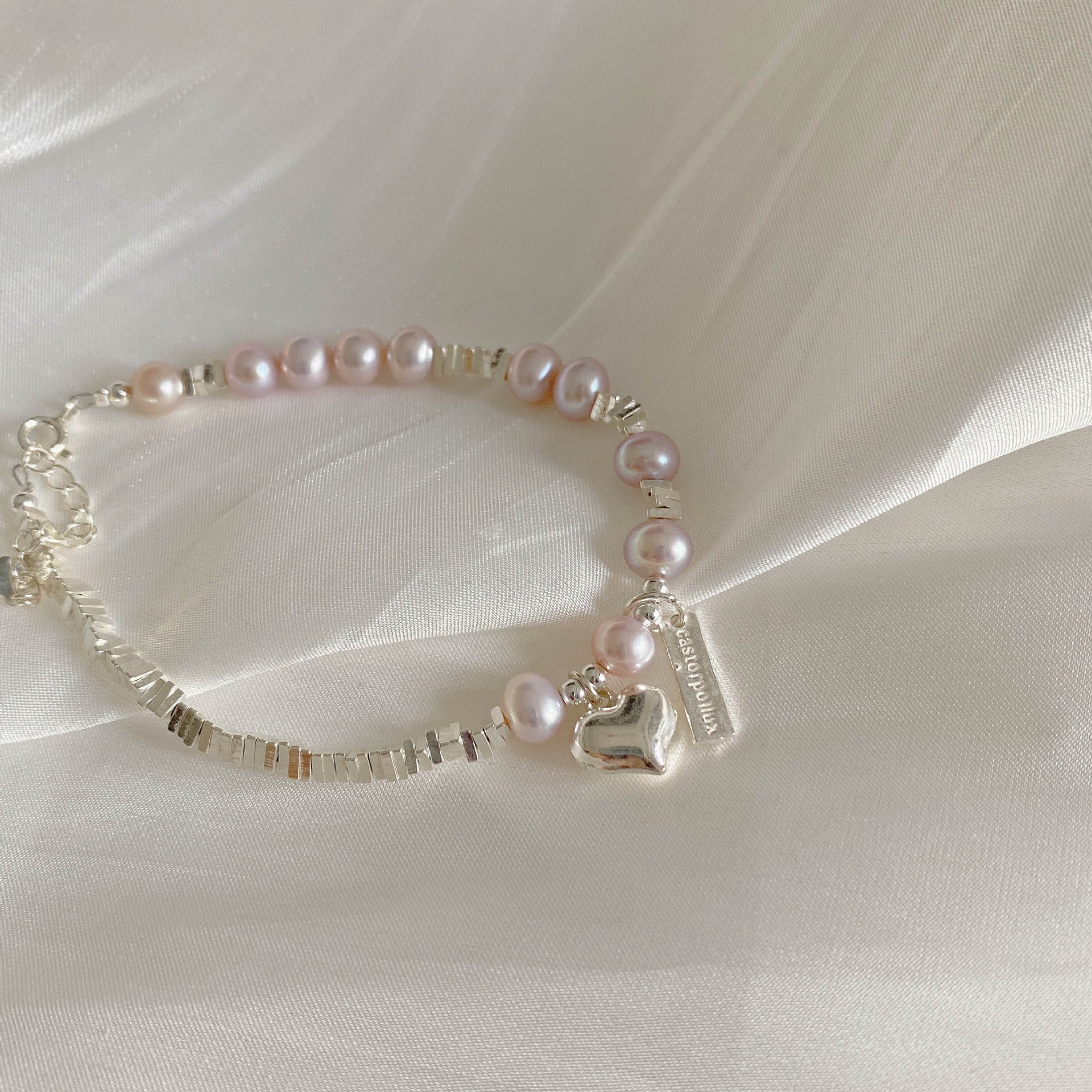 Korean Style Girl Broken Silver Pearl Bracelet