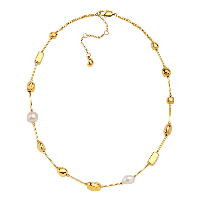 Personality Retro Brass Gold-plated Collarbone Necklace Gold Necklace