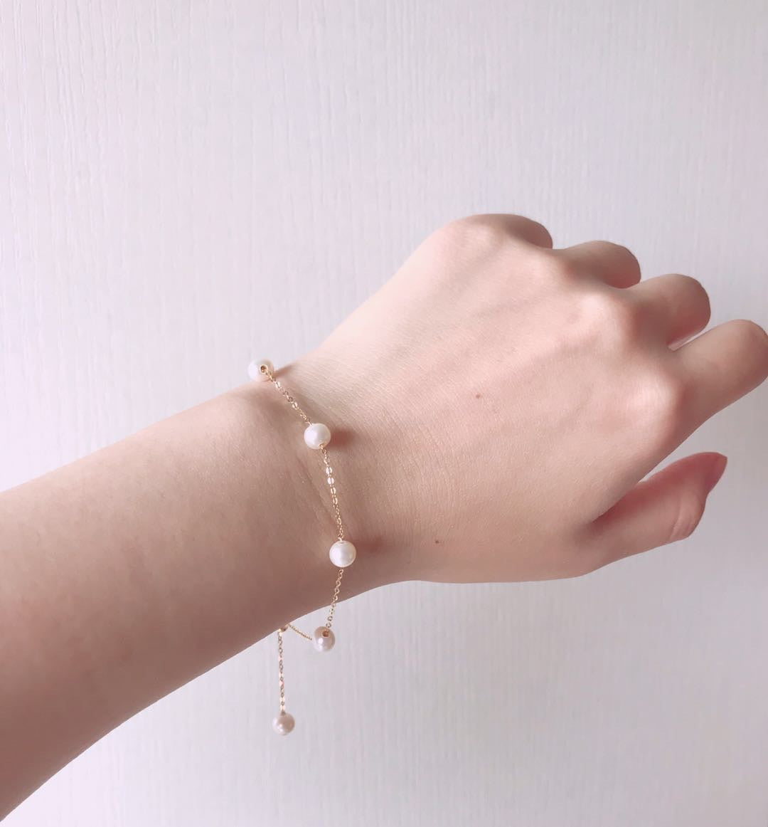 18k Gold Bead Bracelet