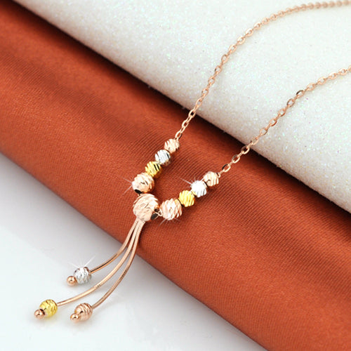 Three Color Silver Necklace Women Color gold s 925 Silver Plated 18K Color Color gold