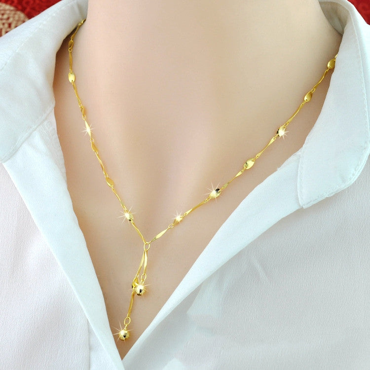 925 Sterling Silver 18K Color Gold Necklace Gold connected branches