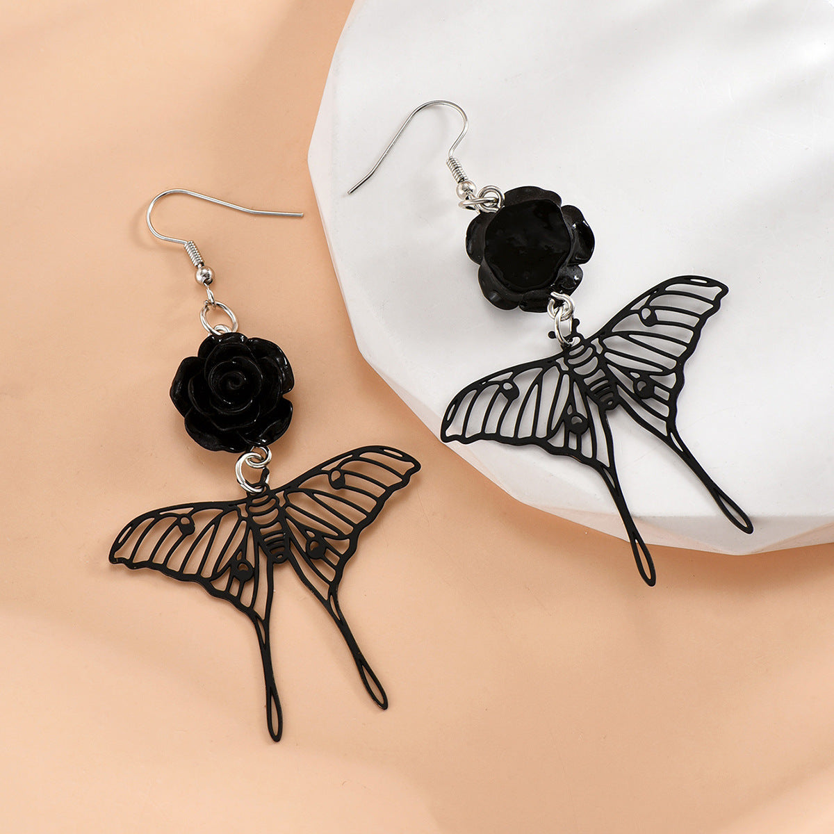 Fashion Versatile Butterfly Rose Earrings