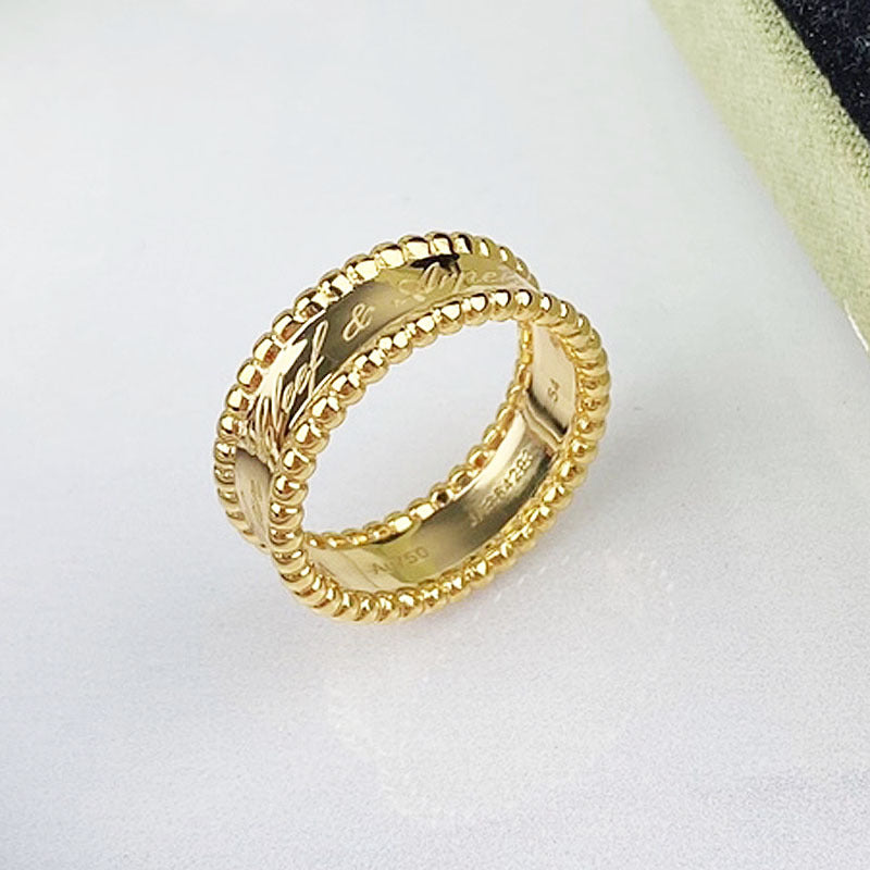 Women's Personality Plating 18k Letter Ring Gold