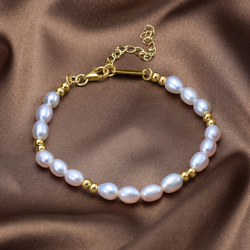 925 Sterling Silver Pearl Bracelet Female Summer Ins Special-interest Design Girlfriends Jewelry