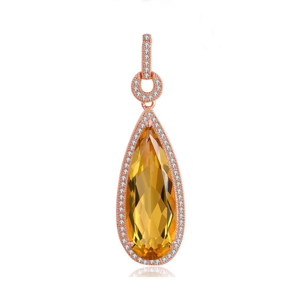 925 Sterling Silver Pear Shape Citrine Jewelry