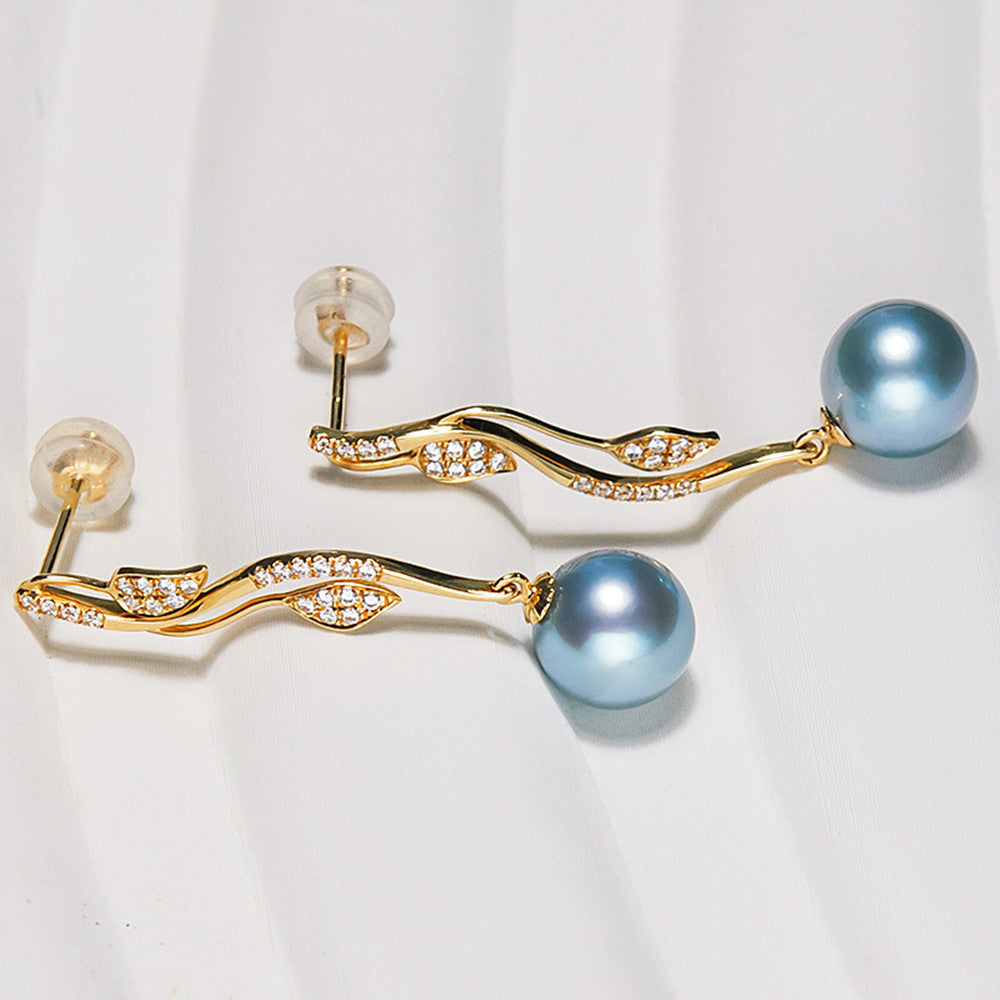 Seawater 18K Gold Pearl Earrings Are Simple And Fashionable