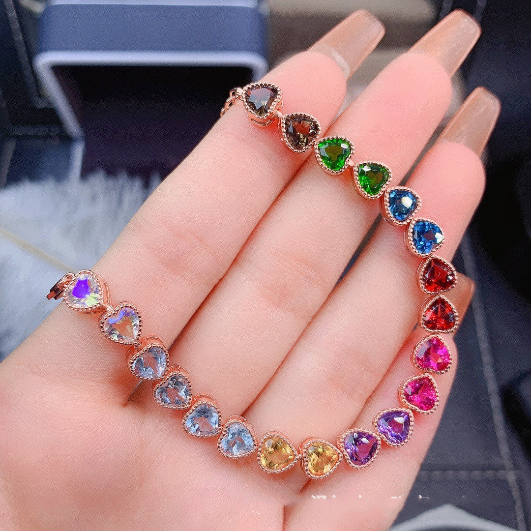 Jewelry Natural Color Gemstone Bracelet For Women Picture Color