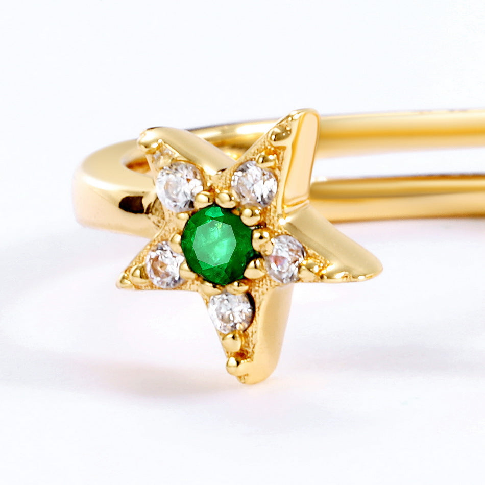 Sterling Silver Gold Plated Meteor Ring