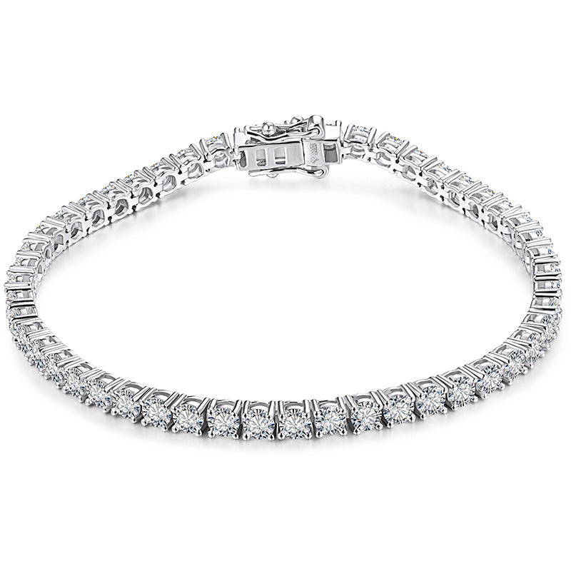 S925 Silver Mosan Diamond Bracelet Female - Bon MercadoS925 sterling silver moissanite tennis bracelet for women