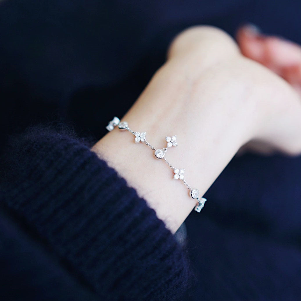 S925 Silver Clover Bracelet