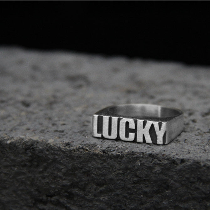 Customized Alphabet Couple Ring Customized Sterling Silver Couple Style Silver 1PCS