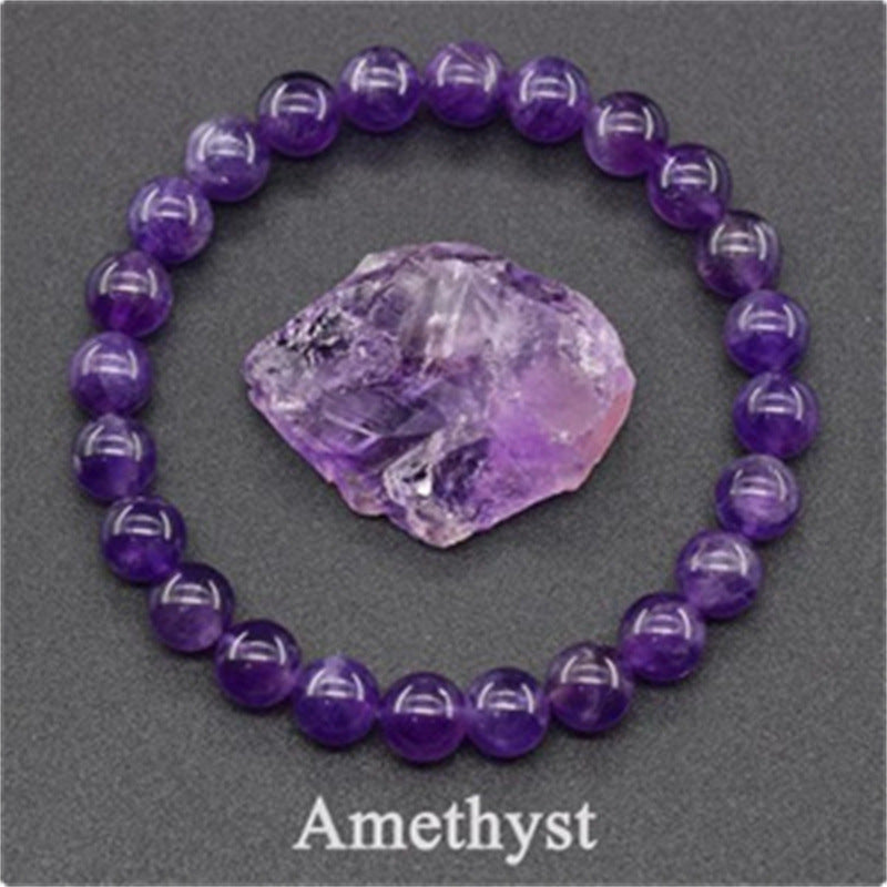 Natural Stone Elastic String Beaded Bracelet Style5