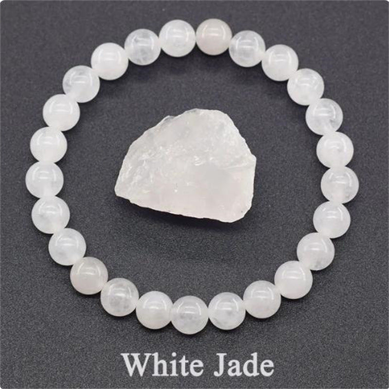 Natural Stone Elastic String Beaded Bracelet Style9