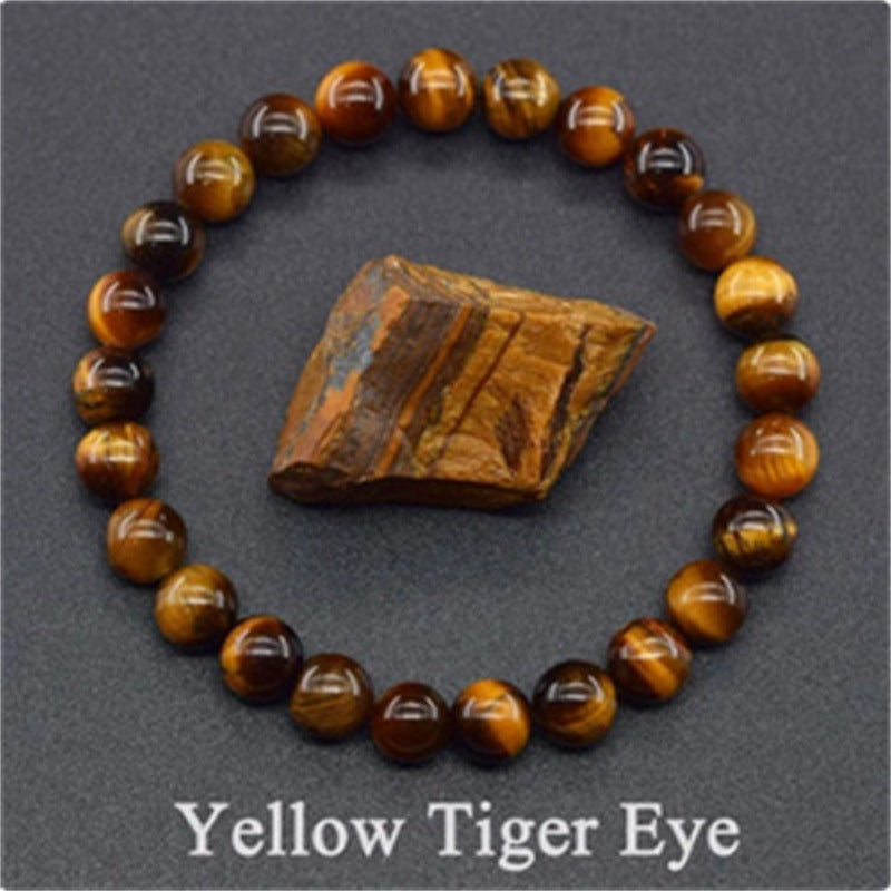 Natural Stone Elastic String Beaded Bracelet Style4