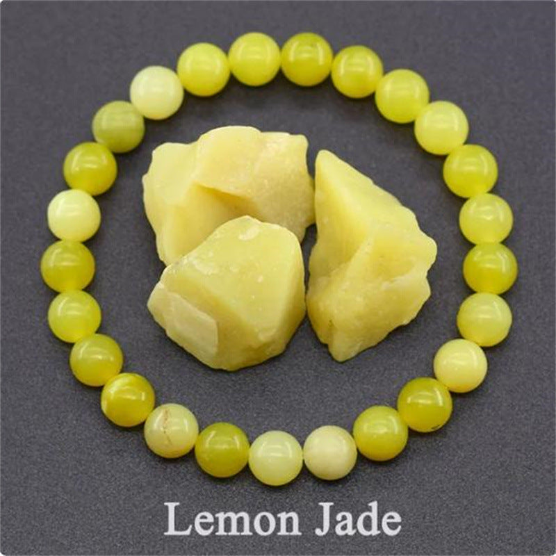 Natural Stone Elastic String Beaded Bracelet Style10