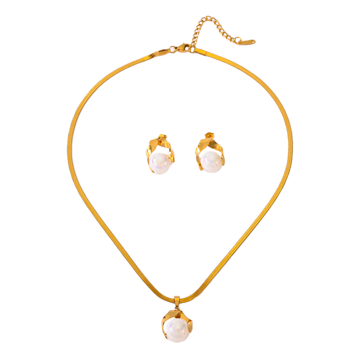 Fashion Lady Pearl Earrings Set