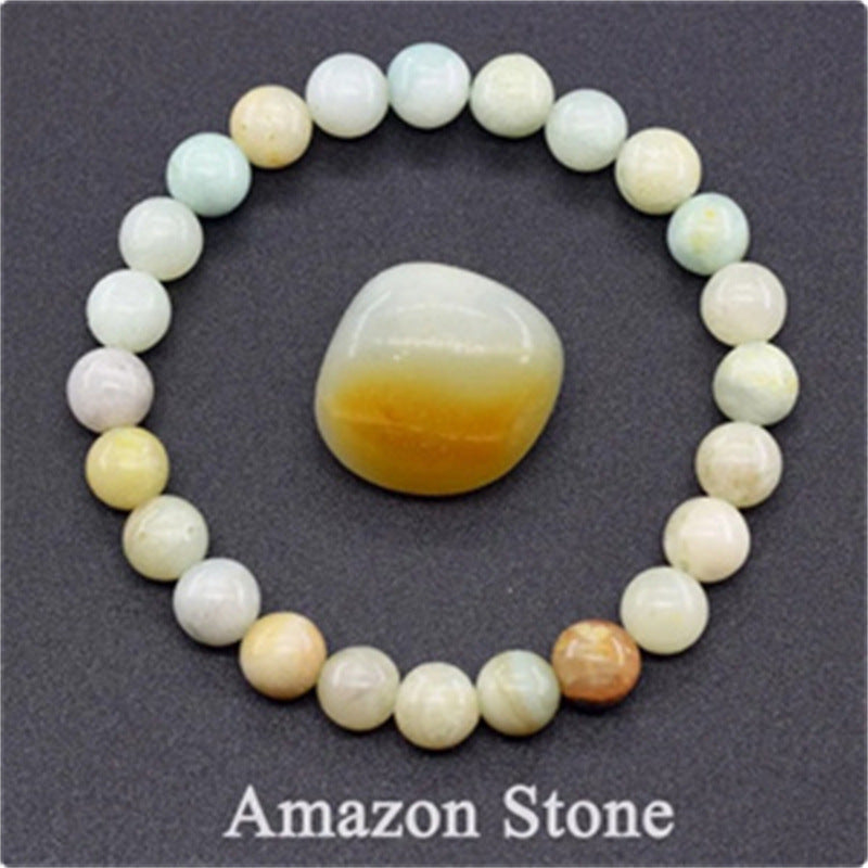 Natural Stone Elastic String Beaded Bracelet Style31