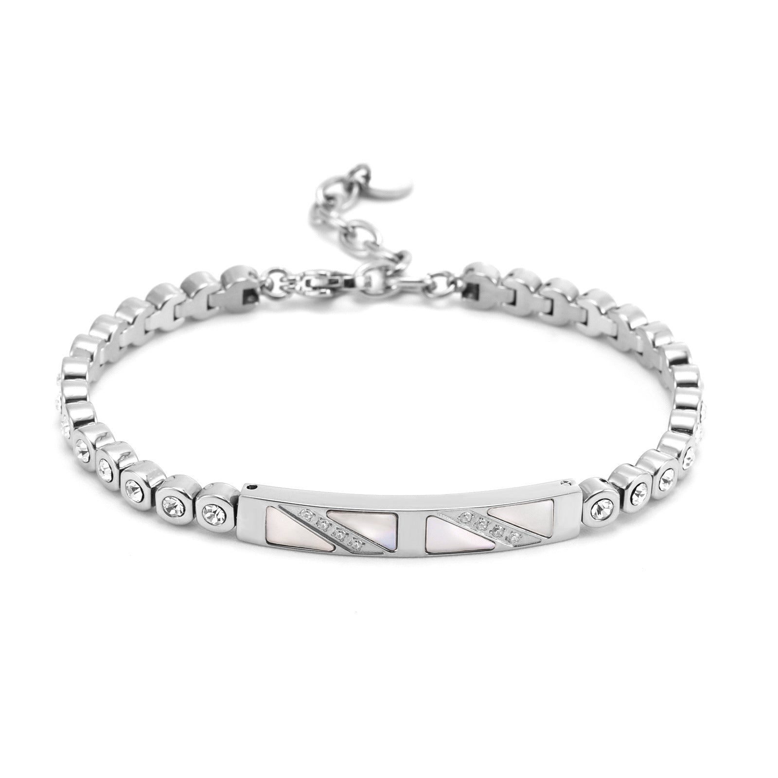 Popular Light Luxury Advanced Diamond Superior Shell Bracelet Steel