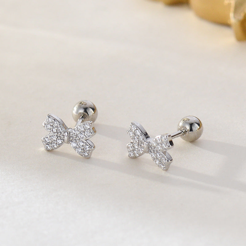 Bow Pendant Zircon Advanced Design Ornament