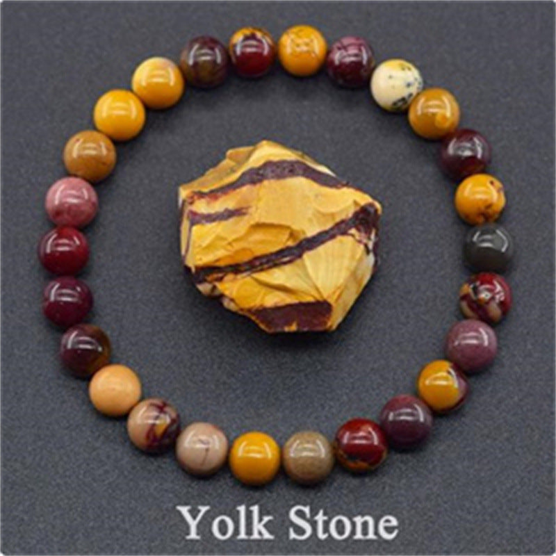 Natural Stone Elastic String Beaded Bracelet Style36