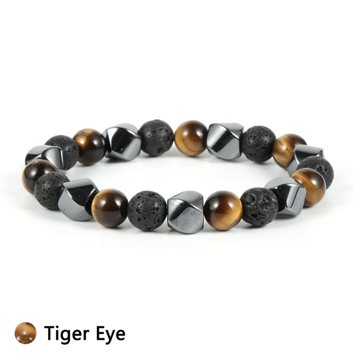 Natural Tigereye Volcanic Stone Bracelet 1 Style
