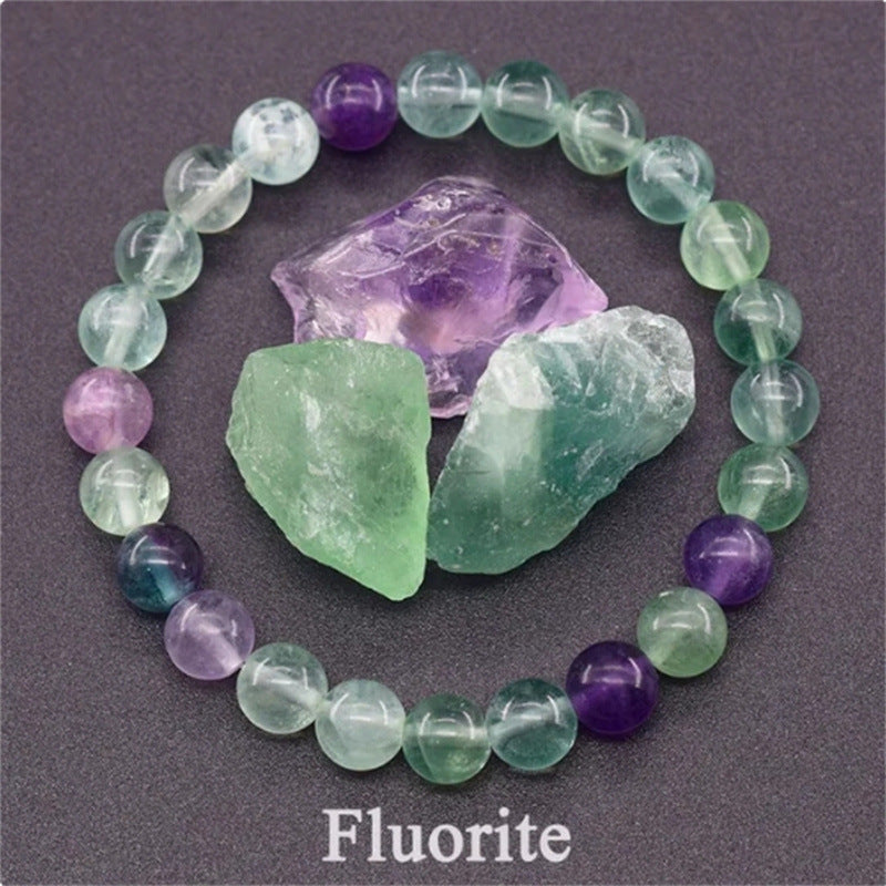 Natural Stone Elastic String Beaded Bracelet Style12