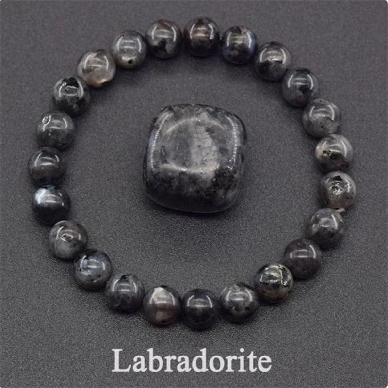 Natural Stone Elastic String Beaded Bracelet Style17