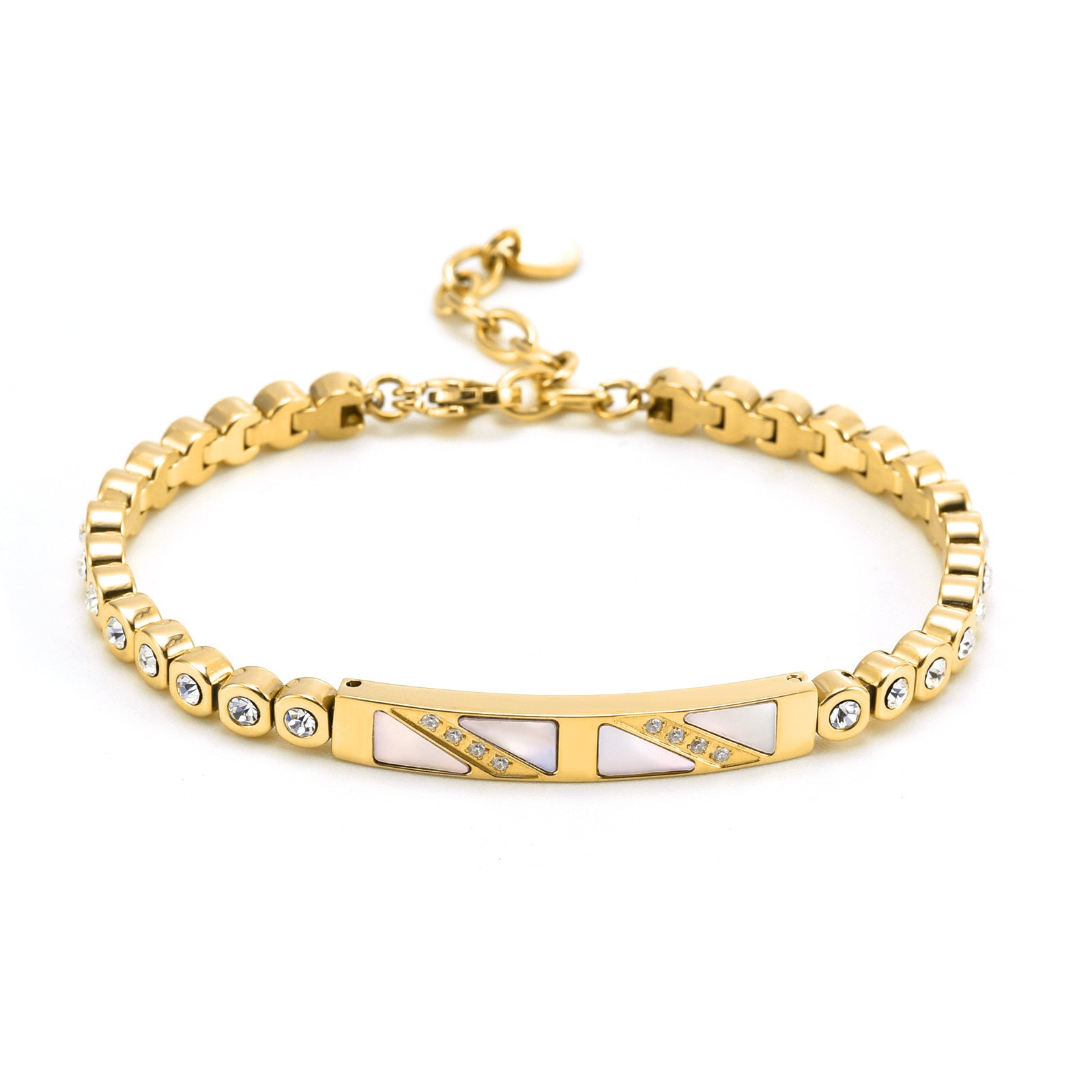 Popular Light Luxury Advanced Diamond Superior Shell Bracelet Gold