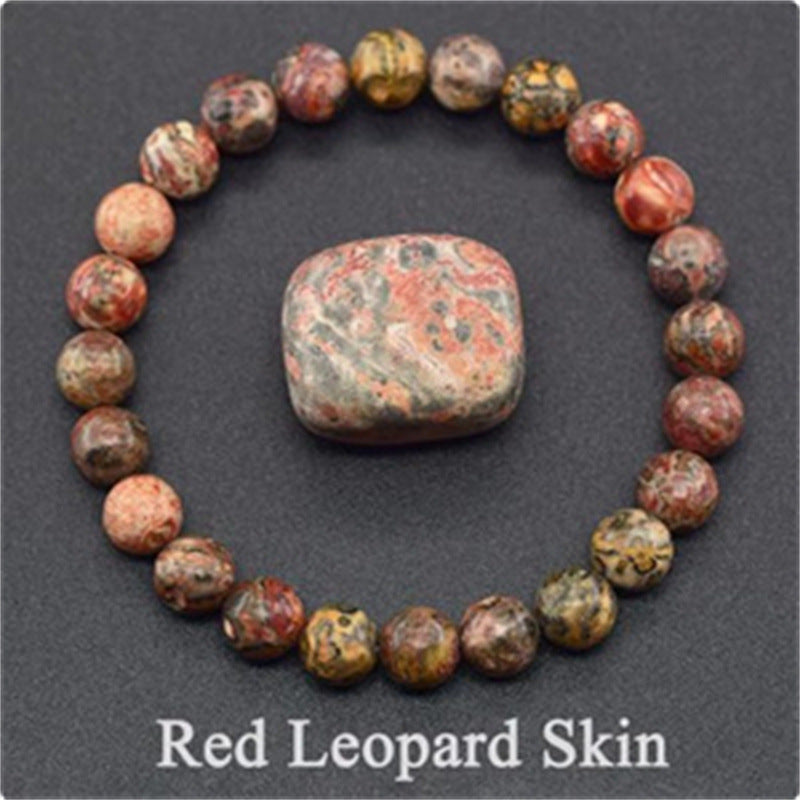 Natural Stone Elastic String Beaded Bracelet Style34
