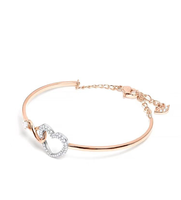 Eternal Love Romantic Overlay Women's Necklace Rose Gold Love Bracelet