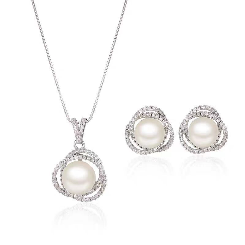 S925 Sterling Silver Thread Freshwater Pearl Necklace For Women