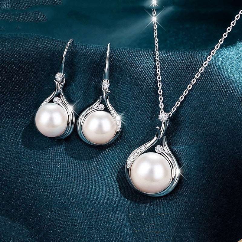 925 Sterling Silver Necklace Temperament Wild Freshwater Pearl