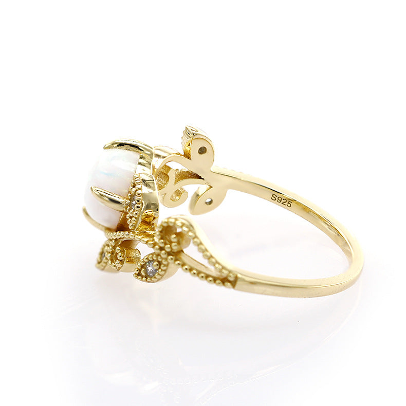 Sterling Silver Plating K Gold Ring