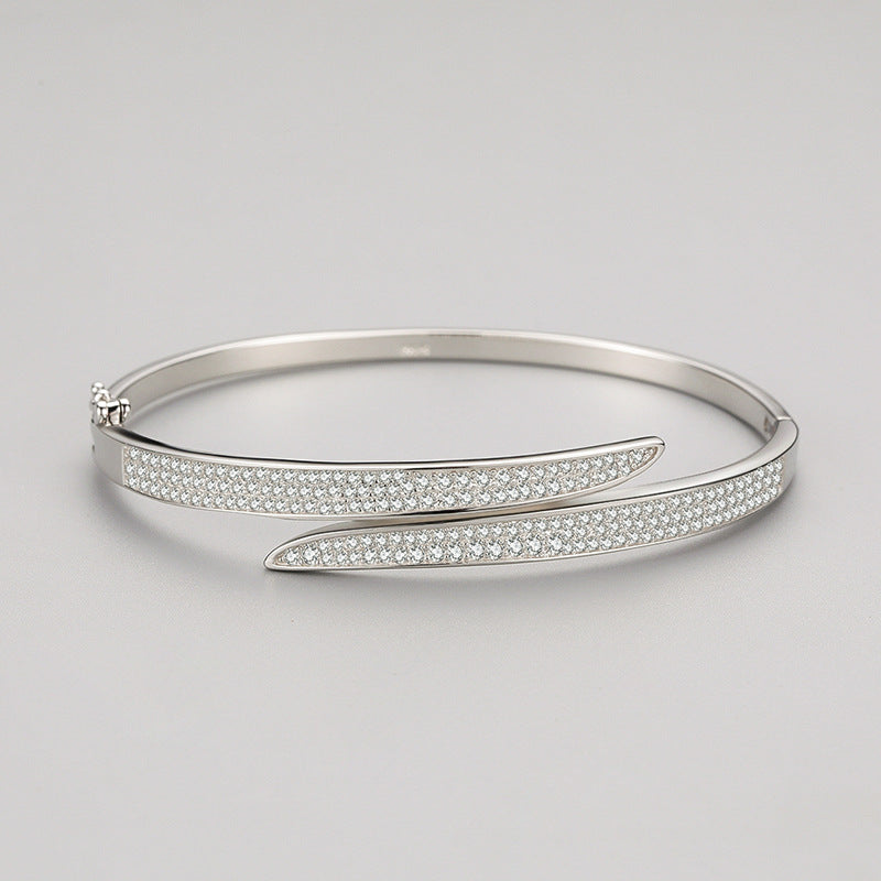 S925 Silver Bracelet For Women Special-interest Design Ins Hong Kong Style Asymmetric