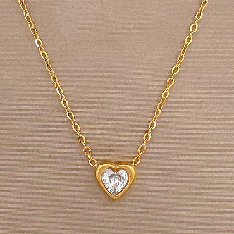 Solstice Heart Gold Necklace