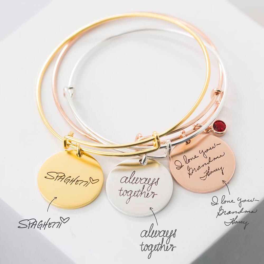 Engraved Bracelet Korean Edition Simple And Versatile Gold